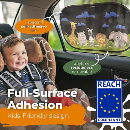 CARAMAZ Car Window Shade for Baby with Certified UV-Protection 2 Pack - 20"x12"