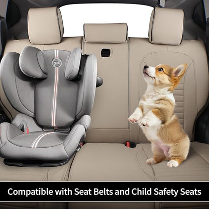 EKR Custom Fit Full Set Car Seat Covers for Select Honda CRV 2017 2018 2019 2020 2021 2022 - Leatherette (Beige)