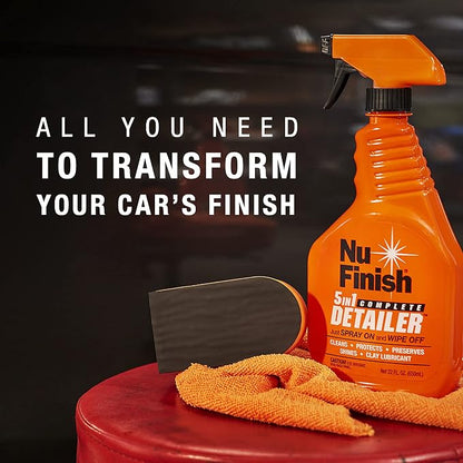 Nu Finish Quick Clay Car Kit with Clay Block, Detailer and Cloth (3 Items)