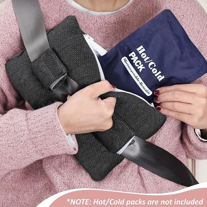Seat Belt Pillow Post Surgery, Chemo Port Pillow for Seatbelt Chest Protector Chemo Patients Pacemaker Heart Surgery Recovery Support Cushion Gifts Women with Insert Ice Pockets