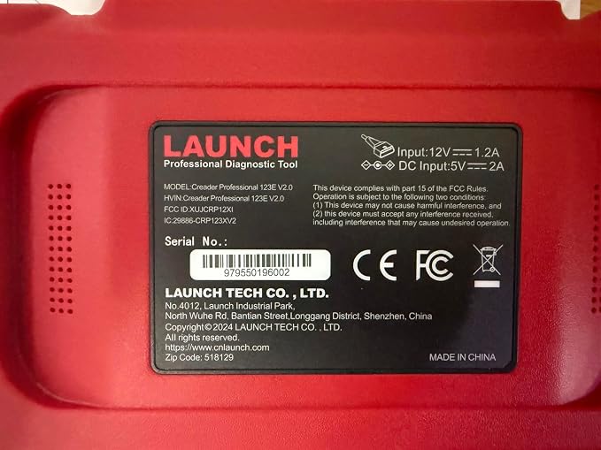 2026 Upgraded LAUNCH OBD2 Scanner CRP123E V2.0 Elite, Diagnostics Tool for Engine, ABS, SRS, AT, with 7 Resets, Oil/Throttle/SAS/BMS/EPB/DPF/ABS Bleeding, Battery Test, FCA SGW, Lifetime Updates