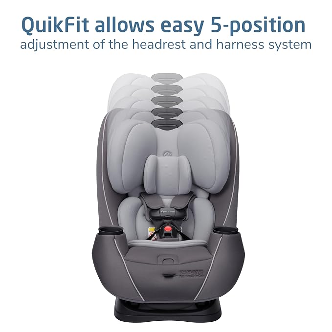 Maxi-Cosi Pria Max 3-in-1 Convertible Car Seat, Infant to Toddler Car Seat, ClipQuick Magnetic Chest Clip, Quick-Install Latch, Machine-Washable Cover, 5-100 lbs, Escargot