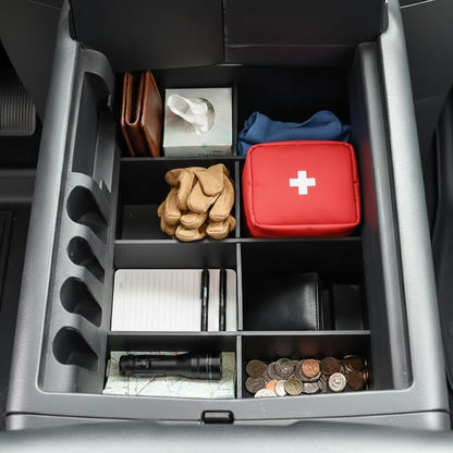 Vehicle OCD - Center Console Organizer for Ford F150 (2004-2014) (Column Shift w/Bucket Seats Only) - Made in USA - SLX104