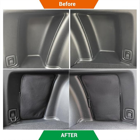 Trunk Upgrade, Trunk Organizer Pocket Bag, Trunk Cubby Storage bag, Cargo side pocket For Subaru Forester SK 2024 2023 2022 2021 2020 2019,Black, 2 pcs (Driver's side+Passenger's side)