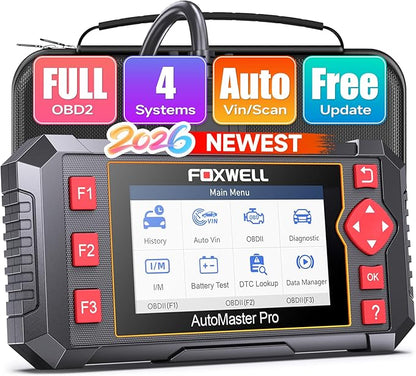 FOXWELL OBD2 Scanner Diagnostic Tool NT604, ABS/SRS/Transmission/Check Engine Code Reader for Cars and Trucks, 2026 diagnostic scanner for all vehicles, EN/ES Ver., Lifetime Update, Live Data, AutoVIN