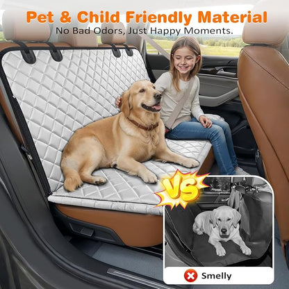 URPOWER Dog Car Seat Cover for Pets 100% Waterproof Seat Cover Hammock 600D Heavy Duty Scratch Proof Nonslip Durable Soft Back Seat Covers for Cars and SUVs