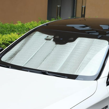 Windshield Sun Shade Compatible with Mercedes-Benz S-Class W221 2008-2013/W222 2014-2020 Foldable Front Windshield Sunshade Protector, Block UV Rays Keep Your Car Cooler