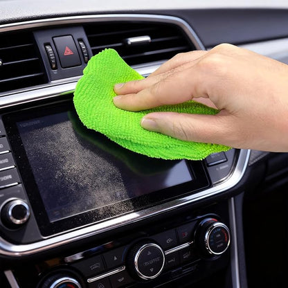 XINDELL 5 Pack Microfiber Pads – Replacement Heads Cover for Xindell Windshield Cleaner Tools. Washable & Reusable Triangle Pads (Green). Fits Window Reach Tool - Handle Not Included