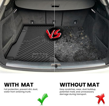 LASFIT Cargo Mat for Audi Q5/SQ5 2009-2017, Custom Fit All-Weather TPE Trunk Mat for Audi Accessories, Waterproof, Easy to Clean, Black