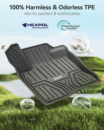 3W Floor Mats & Cargo Liner Fit for 2026 2022-2025 Honda Civic Sedan (Not Fit Hybrid/Manual/Hatchback), TPE Custom Fit Floor Liner and Trunk Full Set Car Mats