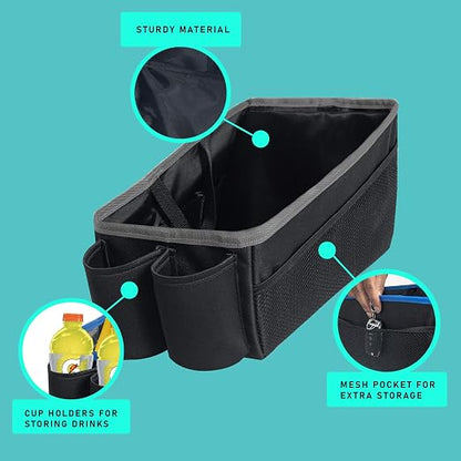 FH Group E-Z Travel Multi-Use Tote Car Seat Organizer with Cup Holder (Beige) FH1135