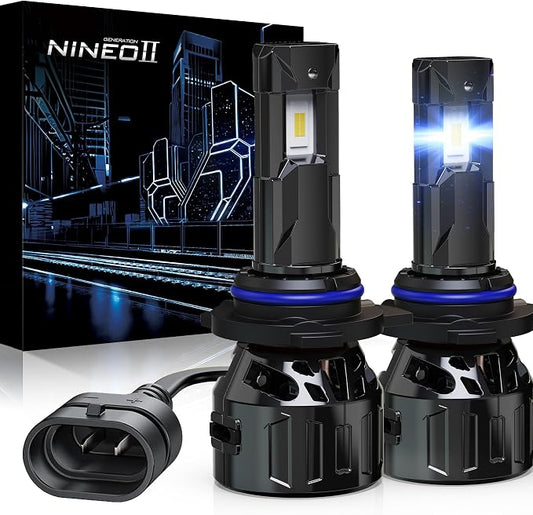 NINEO 9012 Bulbs, 9012 Fog Lights, [2025 Upgrade] 600% Brighter 6500K White, Fan-Cooled, No Flicker, Plug & Play, Driving or Fog Light, 2 Pack