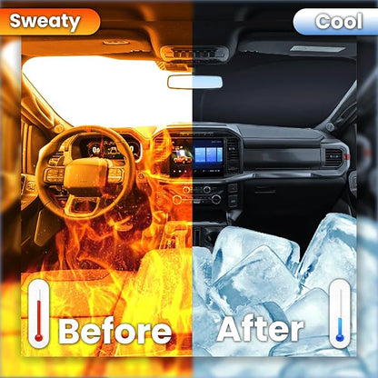 Windshield Sun Shade for Toyota Corolla 2009-2013, Car Front Window Sunshade with 240T Sun Visor Protector Blocks UV Rays Heat Sun Shield Accessories
