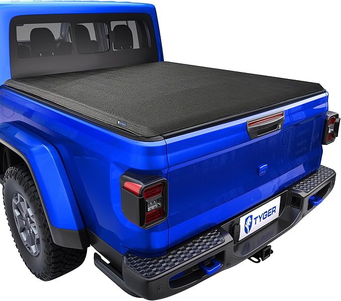 Tyger Auto T1X Soft Roll-Up in Fabric Truck Bed Tonneau Cover Compatible with 2020-2026 Jeep Gladiator JT | 5' (60") Bed | TG-BC1J9060X