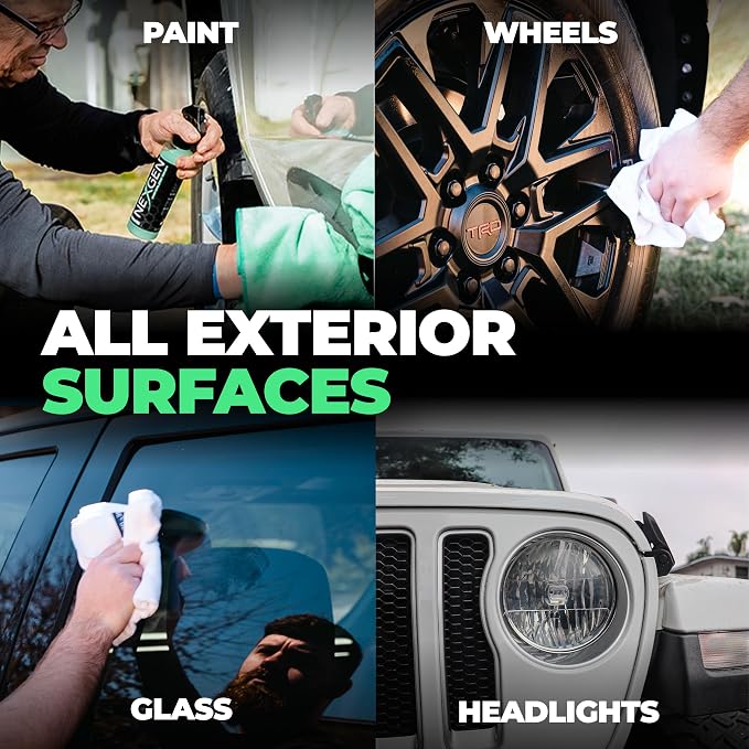 Nexgen Waterless Car Wash (16oz) - Ultimate Waterless Car Cleaner - Scratch-Free and High-Gloss Shine - On-the-Go Car Detailing - Car Cleaning Supplies - Ideal for Cars, Trucks, Boats & More!