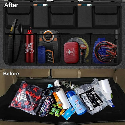 AOPHY Trunk Organizer for Car, Large Capacity Car Organizers and Storage with 9 Pockets, Waterproof Backseat Hanging Organizer for SUV, Truck, MPV, Interior Accessories for Men and Women