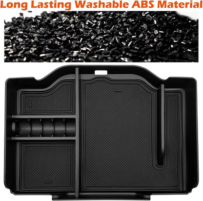Center Console Organizer fits for Dodge RAM 2026 2025 2024 2023 2022 2021 2020 2019 1500 2500 3500 Accessories Interior Storage Box Armrest Storage Tray (Black)