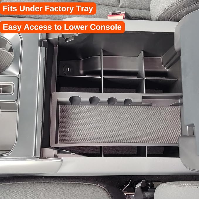 Vehicle OCD - Center Console Organizer for Ford F150 (select 2024-2026 models) (full console w/bucket seats ONLY) - Made in USA - SLX197