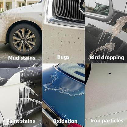 12"x12" Professional Clay Towel – Fine Grade Mesh Polymer | Requires Lubrication | Fast Decontamination for Auto Detailing, Removes Overspray, Water Spots & Iron Fallout | Scratch-Free