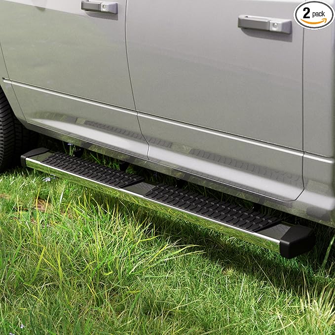 6 Inches Running Boards Side Steps Compatible with 2009-2018 Dodge Ram 1500/2019-2024 1500 Classic(New Body Style Not Included) 2010-2026 Ram 2500 3500 Crew Cab, Stainless Steel Step Bars