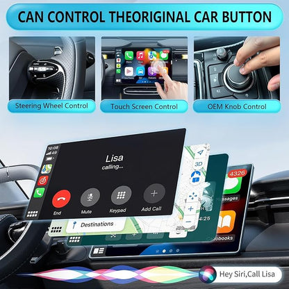 Wireless CarPlay Adapter for Apple, Convert Wired to Wireless Apple Car Play Adapter, Compatible with iOS 10+ and 2017+ Cars, Play and Plug, Stable Connection