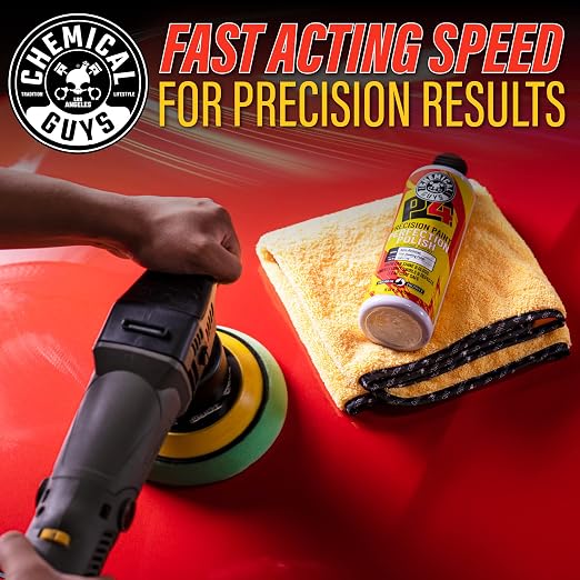 Chemical Guys P4 Precision Paint Perfection Polish - Scratch Remover & Swirl Remover for Cars, Trucks, Motorcycles, & SUVs, Fixes Paint Imperfections & Towel Marks, Restores Gloss & Clarity, 16 oz