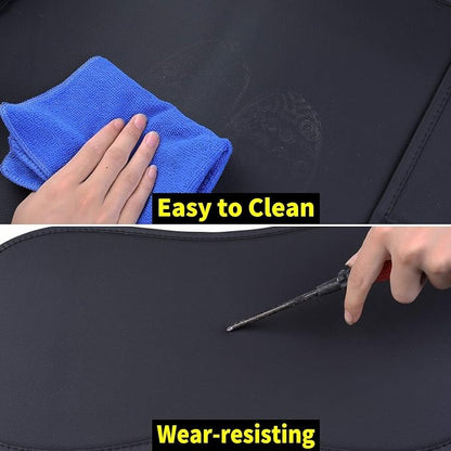 Aierxuan Back Seat Covers Compatioble with Chevy Silverado GMC Sierra Pickup Custom Fit 2007-2026 1500 2500HD 3500HD Crew Double Extended Cab Waterproof Leather Split Bench (Rear Seat/Black)