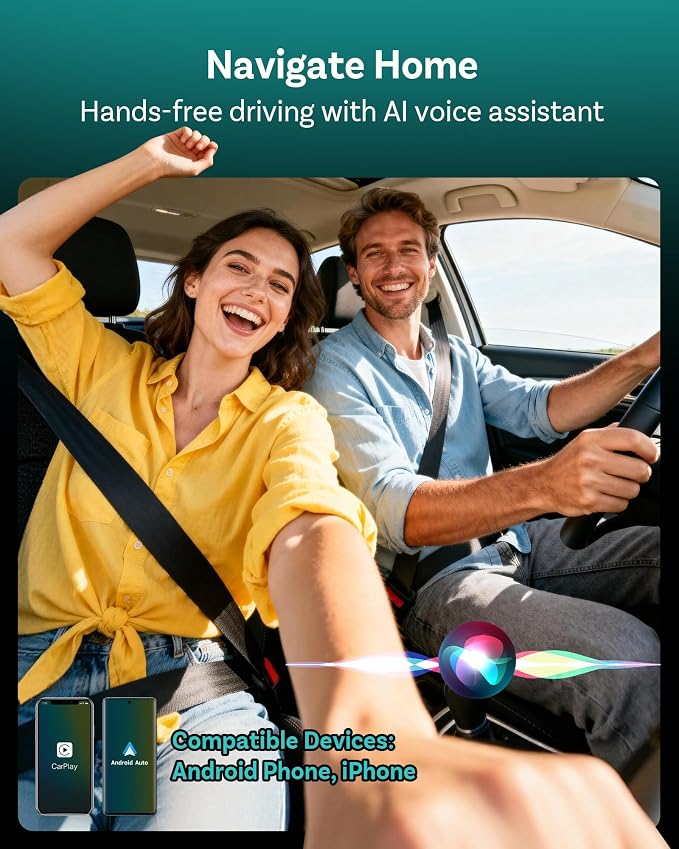OTTOCAST Play2Video Ultra 2026 Wireless CarPlay Adapter for Car, AI Box for OEM Wired CarPlay, Dual WiFi Auto-Connect Plug & Play Bluetooth 5.4