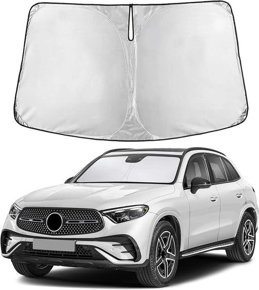 EcoNour Windshield Sunshade Compatible for Mercedes-Benz GLC 2023-2024 2025 2026, Sun Visor for Front Windshield & Window Sun Shade Cover, UV Heat Blocker & Protector, Car Accessories