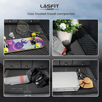LASFIT Cargo Mat for Audi Q5/SQ5 2009-2017, Custom Fit All-Weather TPE Trunk Mat for Audi Accessories, Waterproof, Easy to Clean, Black