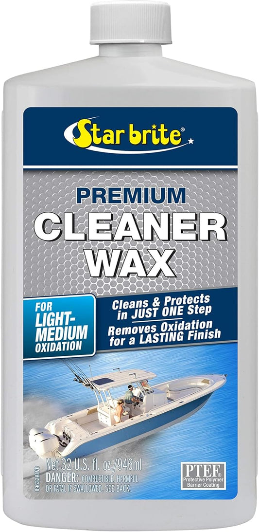 STAR BRITE One-Step Cleaner Wax with UV Protection - Removes Chalk & Oxidation from Fiberglass, Metals & Painted Surfaces