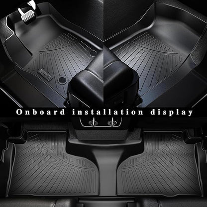All-New 2025 Floor Mats for Ford Expedition MAX(Only Fit Max 8 Seats / 2nd Row Bench Seat) with Cargo Liners,TPE All Weather Protection Floor Liners with Trunk Mat Covering The Backrest