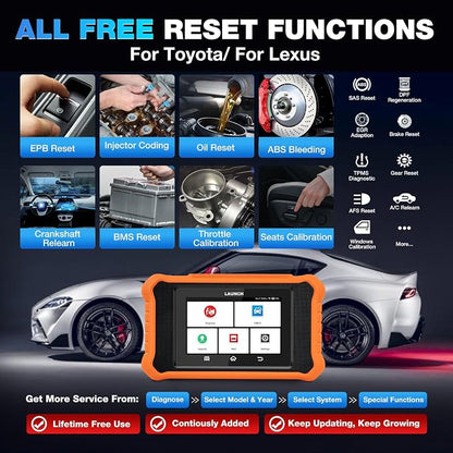 Launch Creader Elite 3.0 Bidirectional Scan Tool fit for Toyota/Lexus, 2026 Full System OBD2 Scanner, All Reset Service Code Reader, ECU Code, AUTO VIN, Battery Registration, Lifetime Free Update