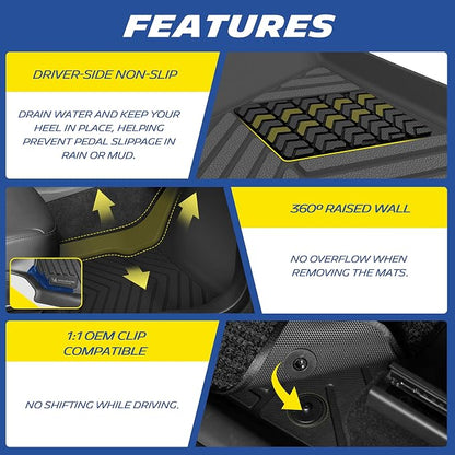 Michelin Vehicle Mats, All-Weather TPE Custom Fit Liner for 2017-2025 Mazda CX-5 (4 Piece), Premier