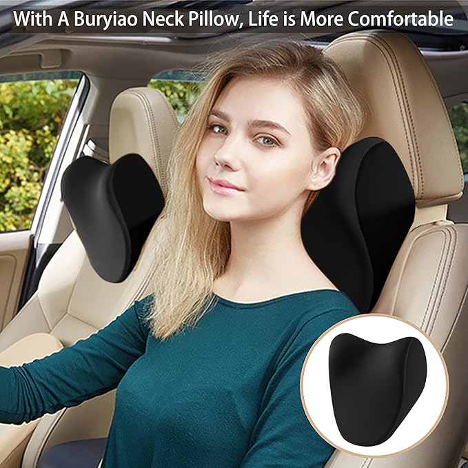 Car Neck Pillow for Driving, car headrest Pillow Head and Neck Rest Pillow for car headrest, Neck Support for car Driving or Traveling or Sleeping of Accessories with Memory Foam