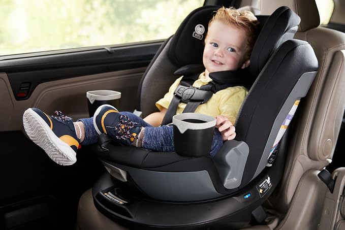 Safety 1st Turn and Go 360 ST 360 Rotating Car Seat, SafetySwivel, SecureTech Installation, All-in-One Convertible Car Seat, 3-in-1 Rear-Facing, Forward-Facing, Booster, 5-100 lbs, Dark Triad