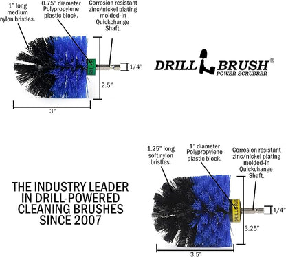 Drill Powered Scrubbing Brush Heads - Professional Boat Detailing Accessories - Aquatic Cleaning Supplies - Tank Scrubbing Brush - Boat Hull Cleaning Tools - Barnacle Busting Brush - Detailing Set