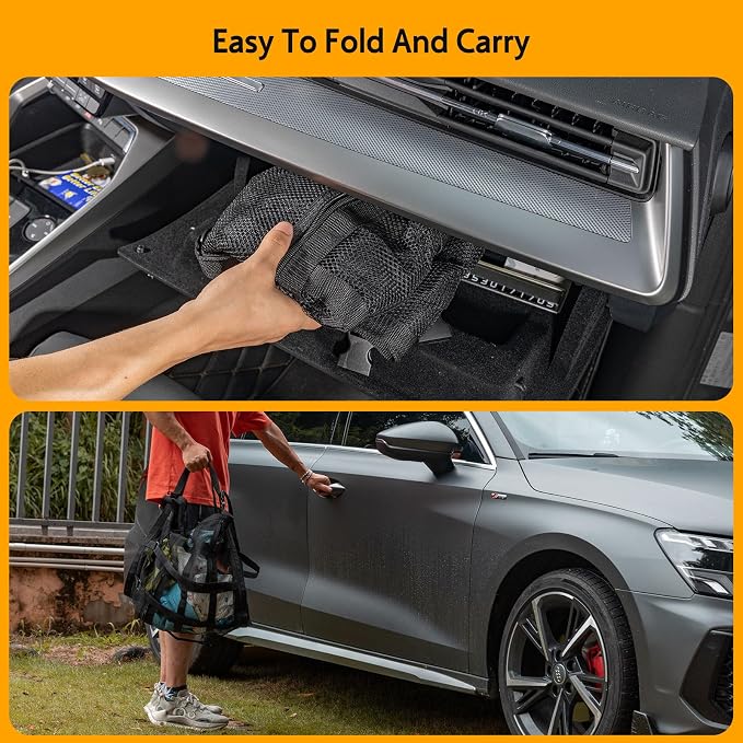 Car Ceiling Cargo Net with 3 Pockets,35.4"x23.6" Car Overhead Storage Mesh Organizer,Double Layer Roof Mesh Camping Overlanding Gear Must Haves Cargo Net,Road Trip Essentials (35.4"x 23.6")