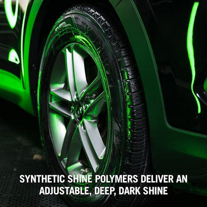 Turtle Wax Hybrid Solutions Graphene Acrylic Tire Shine Spray Coating, Long-Lasting Rich Black Shine, No-Sling, Water-Resistant Tire Dressing with UV and Dirt Repellent Protection, 23oz (Pack of 1)