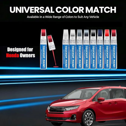Radiant Red Metallic(R-569M) Touch Up Paint for Honda 2-in-1 Car Scratch Repair Pen for Rock Chips, Door Scratches & Paint Nicks Exact Color Match Quick Dry DIY Fix for Civic Accord CR-V