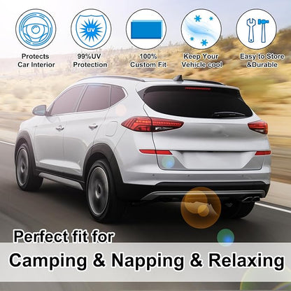 TINGLU Window Shades for Hyundai Tucson 2016-2021 (Not for 2022 Tucson) Accessories Car Side Full Windows Rear Triangular Windshield Sun Shade Sun UV Rays Privacy Protection for Camping Napping 8PCS