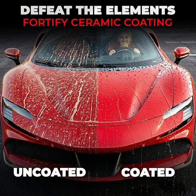 Car Wax Spray and Ceramic Coating for Cars - 3 in 1 Waterless Car Wash and Detailing - Quick Effect Coating Agent for Car - High Gloss Car Coating Spray, Shiny Car Stuff by Shine Armor - 8FlOz