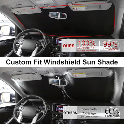 TINGLU Sun Shade for Hyundai Elantra 2017-2020 Accessories Windshield Sun Shade Window Shade UV Rays Protection Sun Visor Cover with Steering Wheel Sunshade Storage Bag