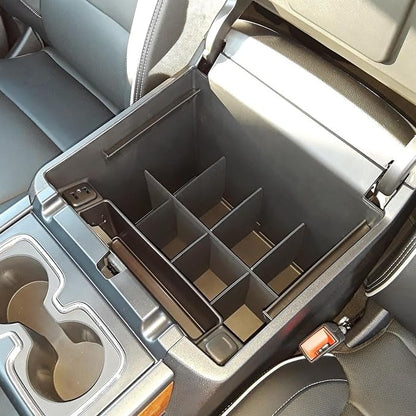 Vehicle OCD Center Console Organizer for Chevy Silverado 1500 / GMC Sierra 1500 (2014-18) & 2500/3500 HD (2015-19) (Full Console w/Bucket Seats ONLY) - Made in USA - SLX115