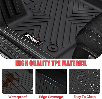 Floor Mats &Trunk Mat for 2024 2025 2026 Chevy/Chevrolet Traverse 7 Seats with 2nd & 3rd Row Backrest Mat All Weather TPE Rubber Cargo Liner Door Sill Guards for Chevy Traverse 2026 Accessories