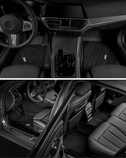 3W Floor Mats Custom Fit for 2019-2024 2025 2026 BMW G20 3 Series 330i 330e Sedan, TPE All Weather Floor Liner for BMW 3 Series G20 Accessories 1st and 2nd Row Full Set Car Mats (NOT for GT & 2 Door)