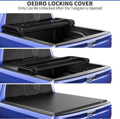 OEDRO Upgraded Soft Tri-fold Truck Bed Tonneau Cover Fits for Chevy Silverado 1500 & GMC Sierra 1500 2007-2013 with 5.8 Feet Bed