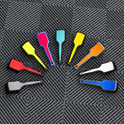 Detail Factory - ProGrip Interior Scrub Brush - Soft Bristles - Rubber Grip for Maximum Stability and Comfort - Curved Head Profile for Better Clearance - Octane Riptide