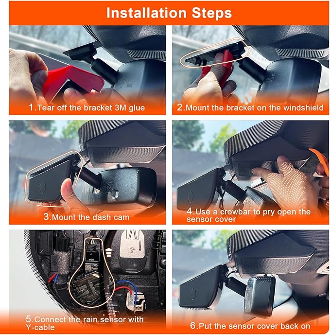Mangoal 4K Dash Cam Custom for Ford Escape Gen4 2020 2021 2022 2023 2024 2025 2026, UHD 2160P Video, WiFi & App, GPS, 64GB Card