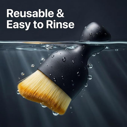 2 PCS Car Interior Detailing Brush, Soft Bristle Car Cleaning Brush for Dashboard, Scratch-Free Car Duster Brush for Auto,Truck,SUV,RV (Black & Yellow)